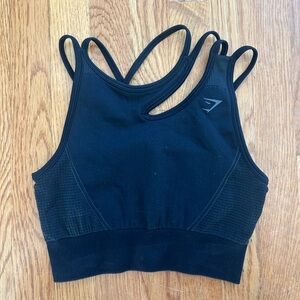 Gymshark Black Strappy Sports Bra